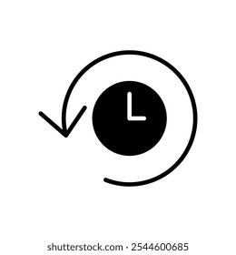 History icon vector. recent event history sign and symbol