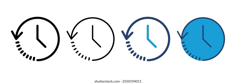 Vector de icono de historia. historia de eventos recientes