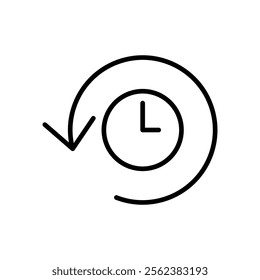 History icon vector. recent event history sign and symbol