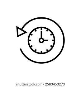 History icon vector. recent event history sign and symbol