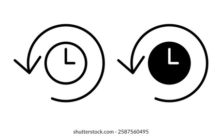 History icon vector. recent event history sign and symbol