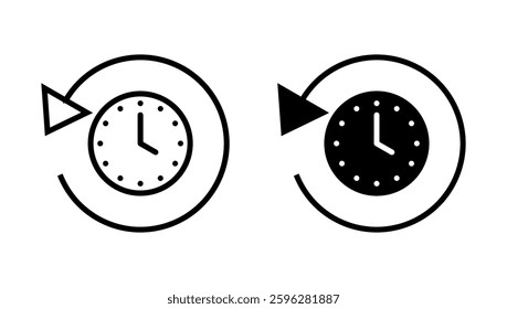 History icon vector. recent event history sign and symbol