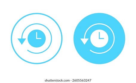 History icon vector. recent event history sign and symbol