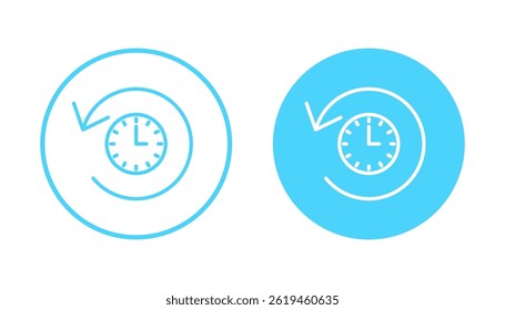 Vector de icono de historia. símbolo y símbolo de historia de eventos recientes