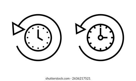 History icon vector. recent event history sign and symbol