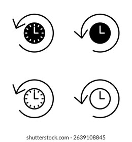 History icon vector. recent event history sign and symbol