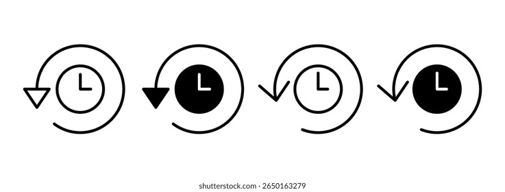 ícone de histórico vetor. símbolo e sinal de histórico de eventos recentes