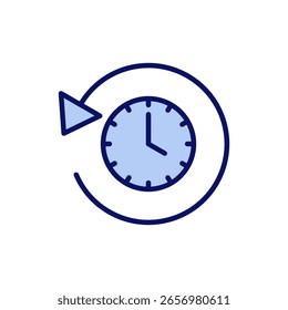 Vector de icono de historia. símbolo y símbolo de historia de eventos recientes