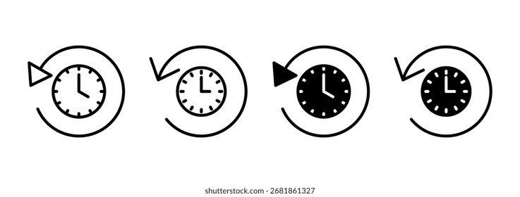 History icon vector. recent event history sign and symbol