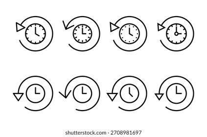 History icon vector. recent event history sign and symbol