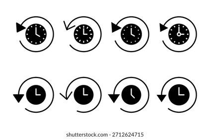 History icon vector. recent event history sign and symbol