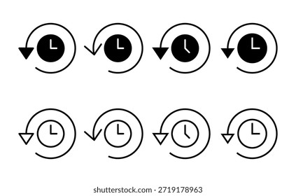 History icon vector. recent event history sign and symbol