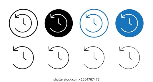 History icon vector set collection for web