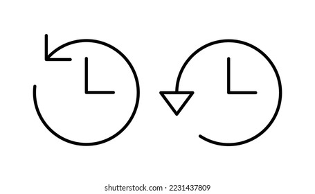 History icon vector for web and mobile app. recent event history sign and symbol