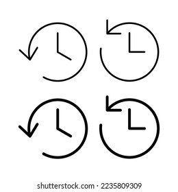 History icon vector for web and mobile app. recent event history sign and symbol