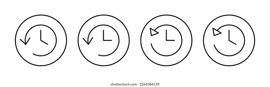 Icono de historia vectorial para aplicaciones web y móviles. símbolo y signo del historial de eventos recientes