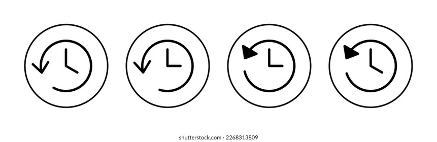 History icon vector for web and mobile app. recent event history sign and symbol