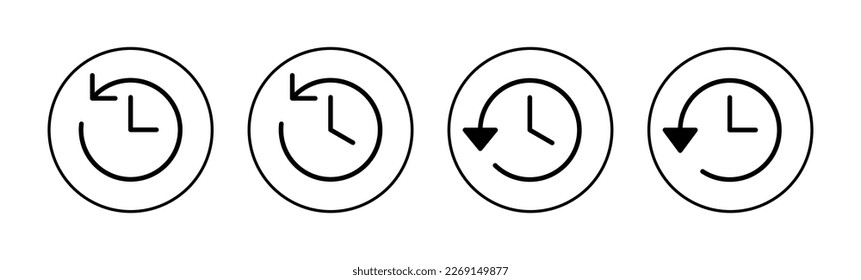 History icon vector for web and mobile app. recent event history sign and symbol