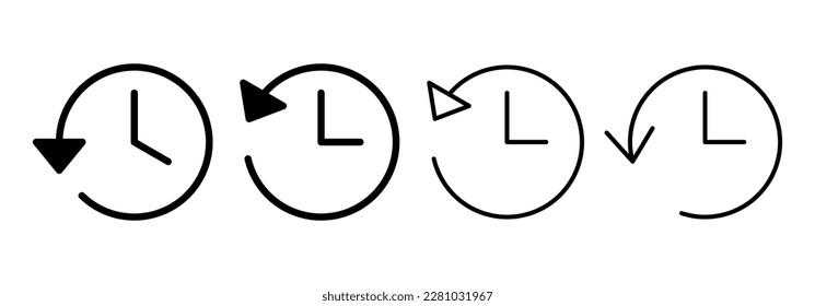Icono de historia vectorial para aplicaciones web y móviles. símbolo y signo del historial de eventos recientes