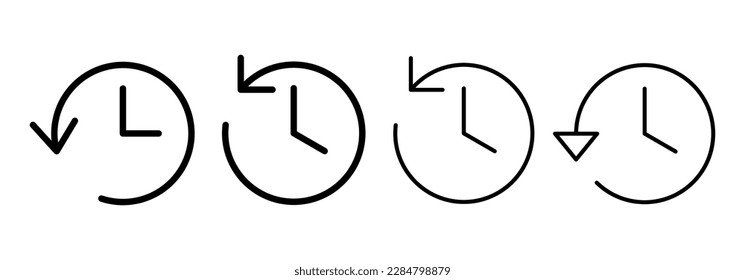 History icon vector for web and mobile app. recent event history sign and symbol