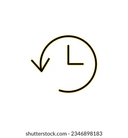 Icono de historia vectorial para aplicaciones web y móviles. símbolo y signo del historial de eventos recientes
