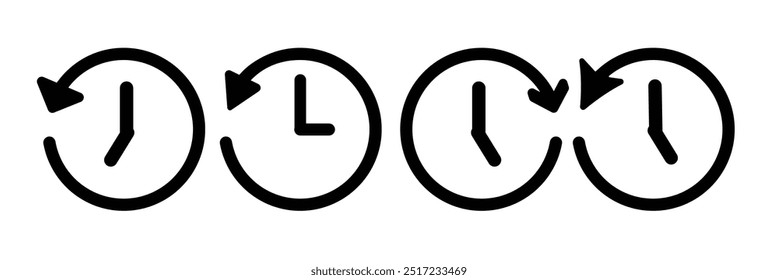 History icon vector for web and mobile app. recent event history sign and symbol.