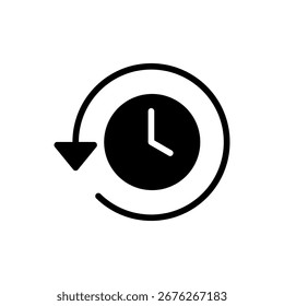 Vector de icono de historia para Web y App móvil. símbolo y símbolo de historia de eventos recientes