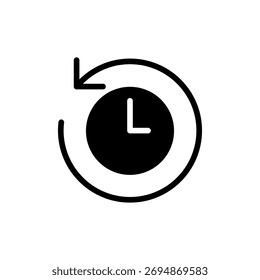 Vector de icono de historia para Web y App móvil. símbolo y símbolo de historia de eventos recientes