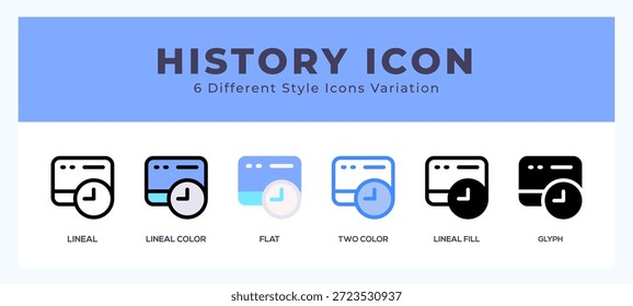 History icon vector for web. and mobile app