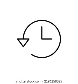 History icon for web and mobile app. recent event history sign and symbol