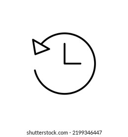 Icono de historial para aplicaciones web y móviles. símbolo y signo del historial de eventos recientes
