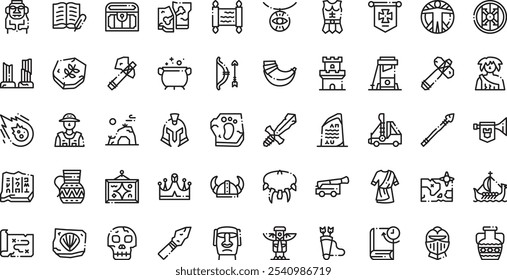 History icons High-Quality Vector Icons Collection with Editable Stroke. Ideal for Professional and Creative Projects.