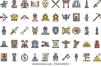 History icons High-Quality Vector Icons Collection with Editable Stroke. Ideal for Professional and Creative Projects.