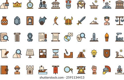 History icons High-Quality Vector Icons Collection with Editable Stroke. Ideal for Professional and Creative Projects.