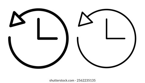 History Icons pack in outlined and flat versions