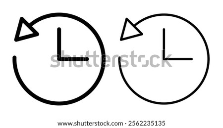 History Icons pack in outlined and flat versions