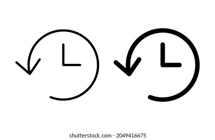 History icons set. recent event history sign and symbol