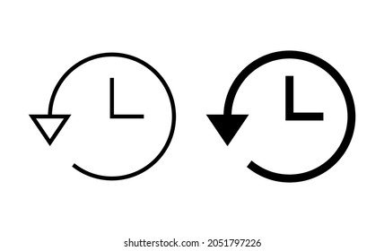 History icons set. recent event history sign and symbol