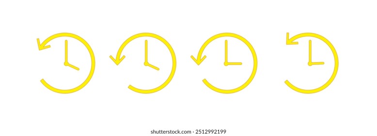 History icons set. recent event history sign and symbol
