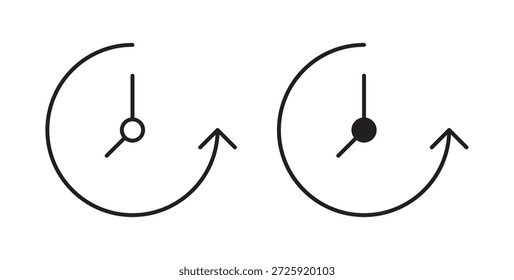 History icons. Vector linear icon isolated on white background.