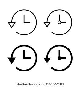 Vector de iconos de historial. símbolo y signo del historial de eventos recientes
