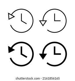 History icons vector. recent event history sign and symbol