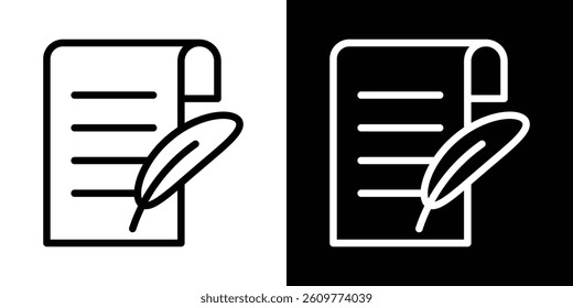 History icons vector set in stroke line style