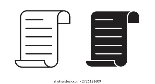 Símbolo de Vector de iconos de historia con trazo editable y versiones planas