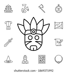 Historial, icono de vector plano indians en el paquete de historial