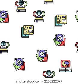 History Learn Educational Lesson Vector Seamless Pattern Thin Line Illustration