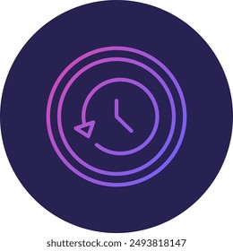 History Line Gradient Icon Design