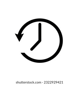 History line icon. Clock icon symbol. Vector illustration.