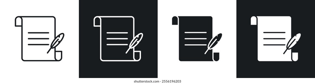 History linear icon set for app, and web design.