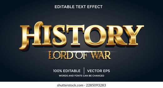 HISTORY LORD OF WAR editable text effect